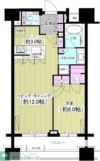 【千代田区富士見のマンションの間取り】