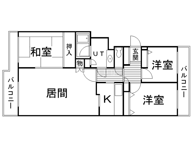 札幌市厚別区大谷地東のマンションの間取り