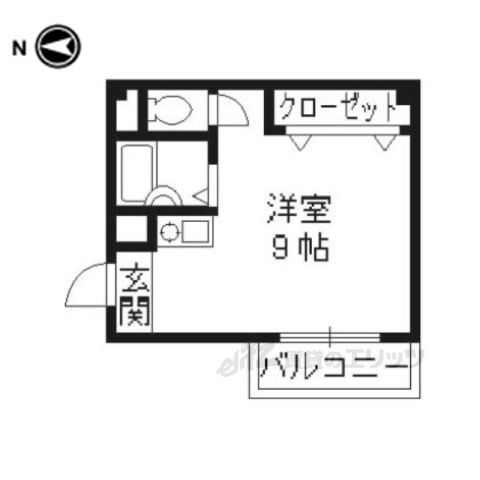 京都市東山区夷町のマンションの間取り