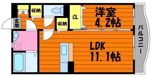 総社市真壁のマンションの間取り