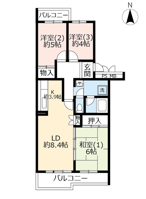 ＵＲ小金原けやき通りの間取り