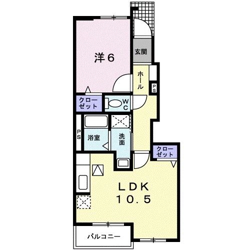 【太宰府市吉松のアパートの間取り】