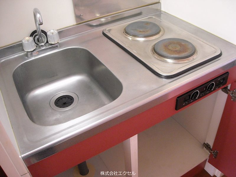 キッチン　2口コンロ付き