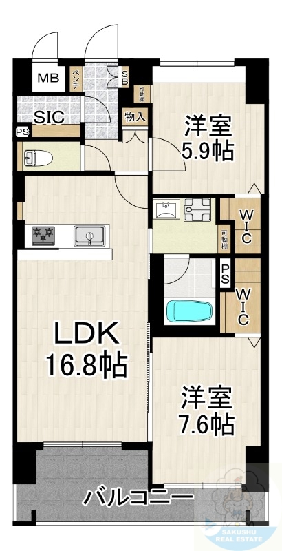 ラ・シルフィード博多駅南の間取り