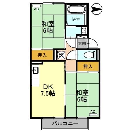 プレジールＨＡＳＨＩＭＯＴＯ　Bの間取り