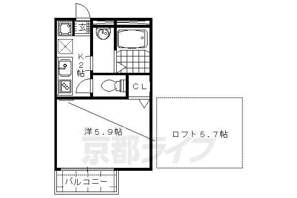 ロフティ四条大宮の間取り