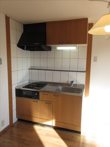 キッチン　２口コンロ完備