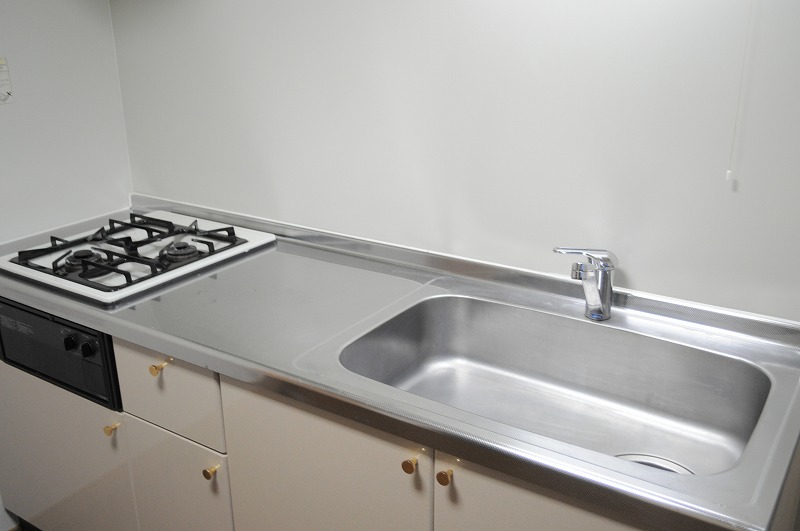 キッチン　2口ガスコンロのワイドキッチン