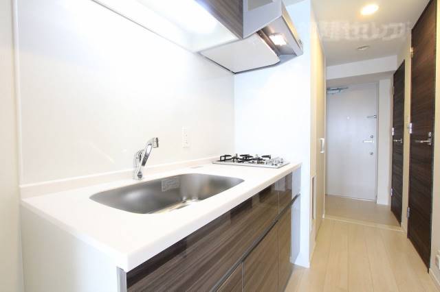 キッチン　２口ガスコンロつきのキッチンです