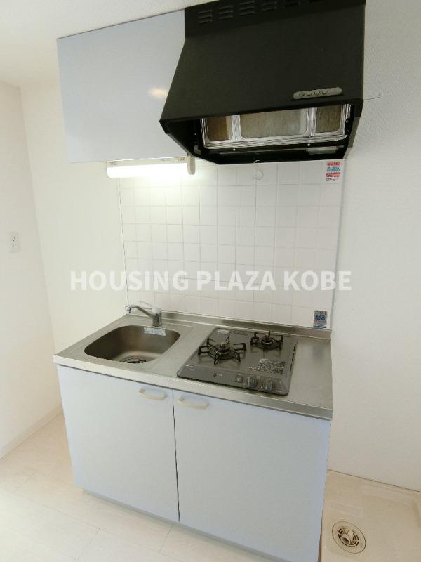 キッチン　2口のお洒落なコンロ。