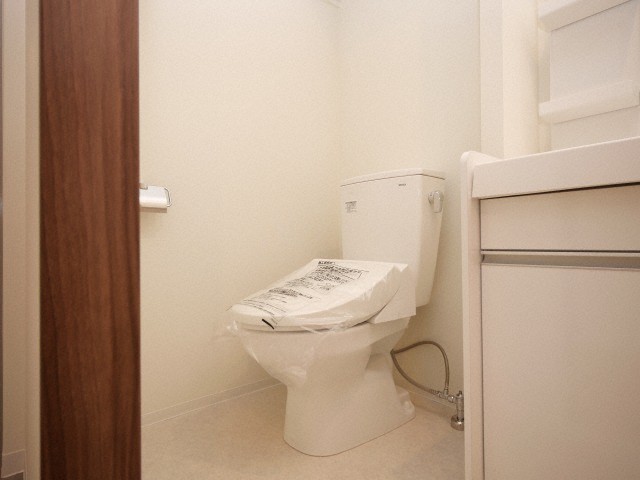 トイレ　落ち着いた色調のトイレです