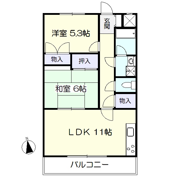 マンションアムールの間取り写真