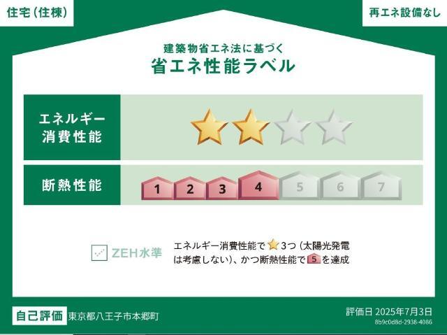 建物外観　省エネ性能ラベル