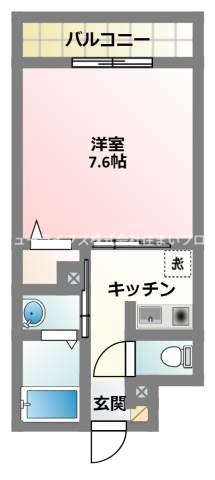 京阪本線 古川橋駅 徒歩7分 3階建 築22年の間取り写真
