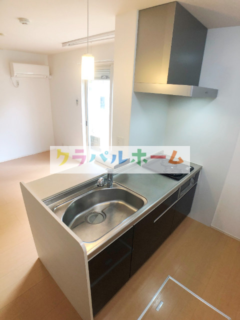 キッチン　グリル付２口コンロ