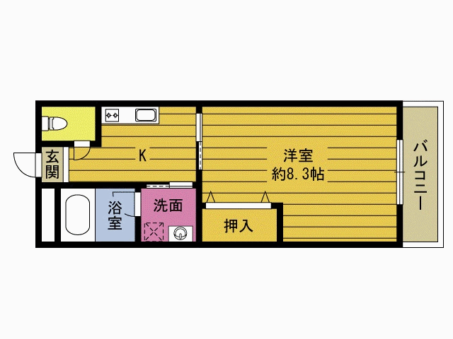 第8シャンテ西川の間取り写真