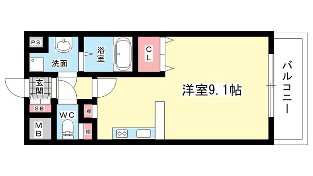 阪急宝塚線 庄内駅 徒歩9分 3階建 築26年の間取り写真