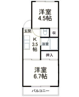 陽光台ハイツの間取り写真