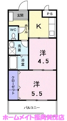 地下鉄七隈線 次郎丸駅 徒歩18分 3階建 築27年の間取り写真