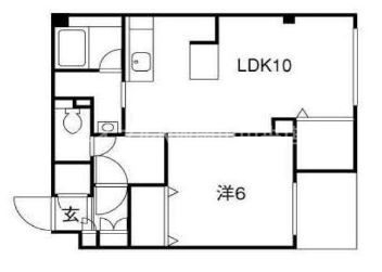 岡山市北区表町のマンションの間取り