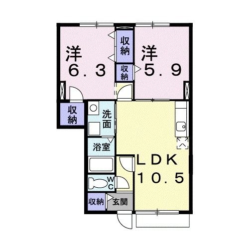 エスペランサＡの間取り