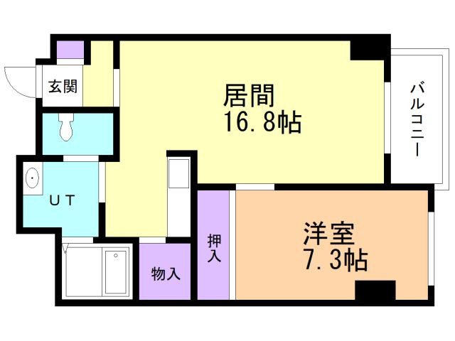 函館市松風町のマンションの間取り