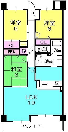 白鷹夙川マンションの間取り