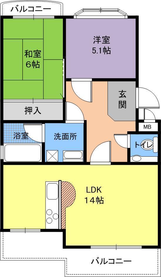 ドミシル並川の間取り