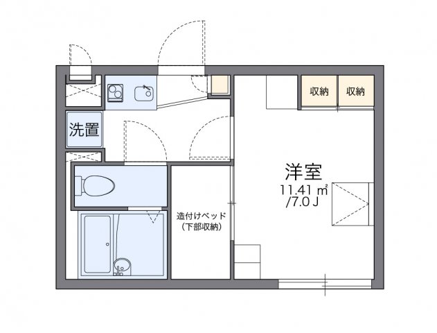 町田市金井町のアパートの間取り