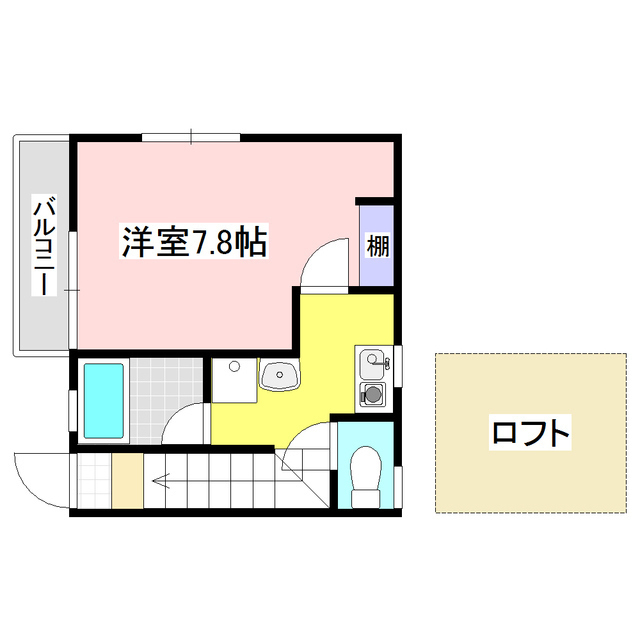 ｍｉｎｉフラット山崎３の間取り