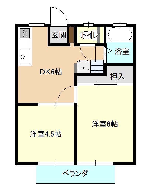 サンシティ手城A棟の間取り