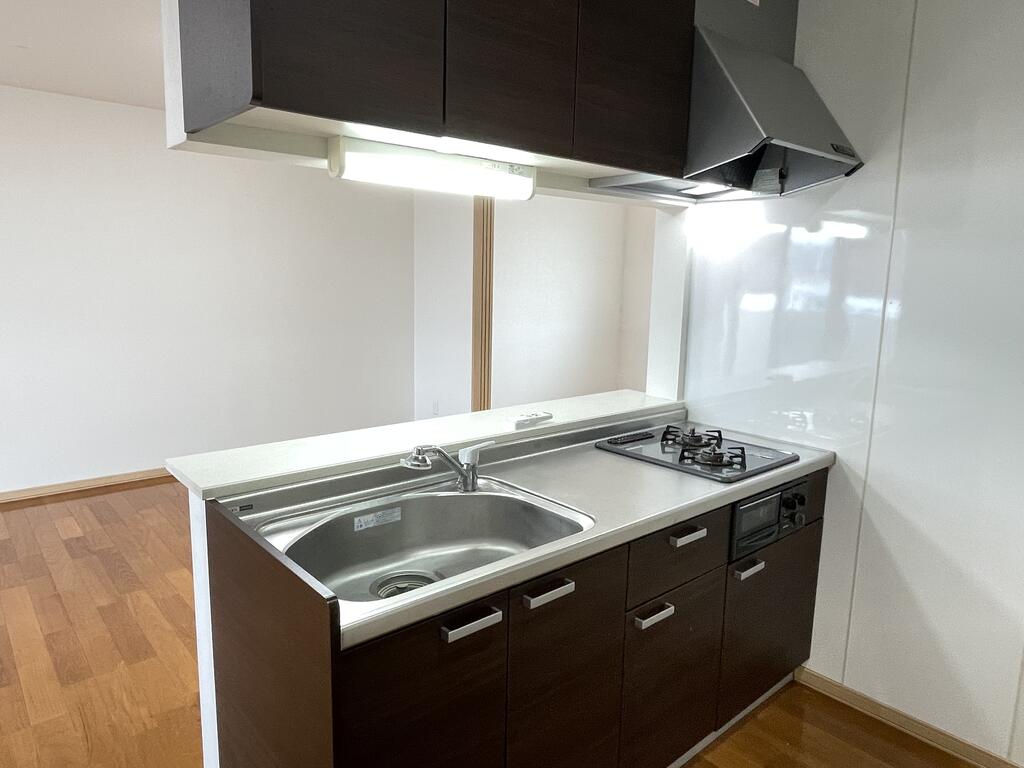 キッチン　2口コンロのシステムキッチン