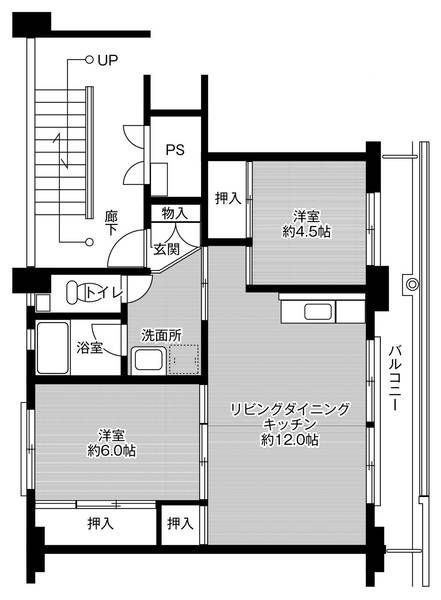 ビレッジハウス米子1号棟の間取り