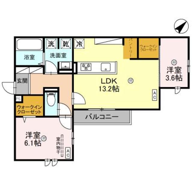 吹田市清和園町のアパートの間取り