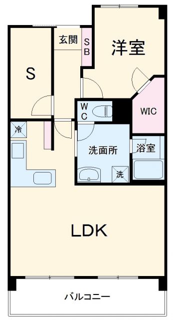 相模原市中央区清新のマンションの間取り