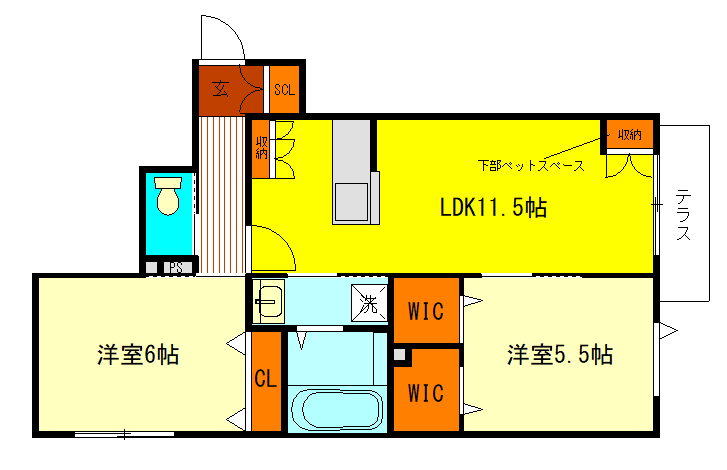 【（仮称）回田町ヘーベルメゾンの間取り】