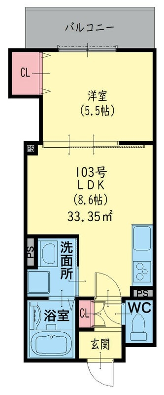 クリエオーレ日之出町の間取り