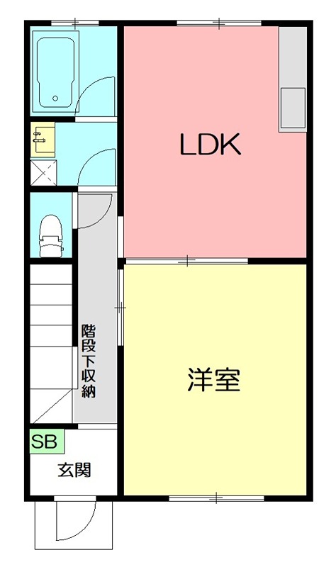 高風荘Ａ号棟の間取り