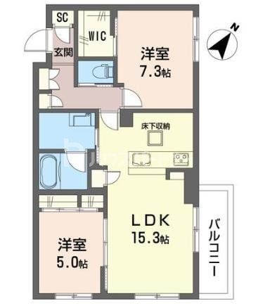 クラシアム西千葉の間取り