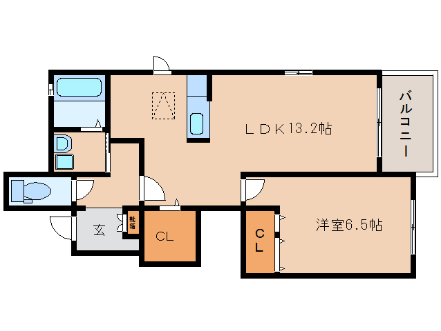 五條市今井のアパートの間取り