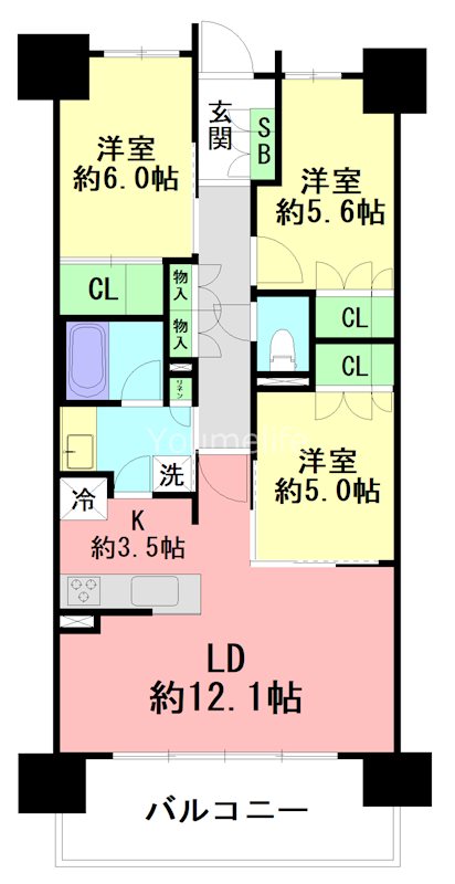 【プレミスト湘南辻堂　フォレストフェイスの間取り】