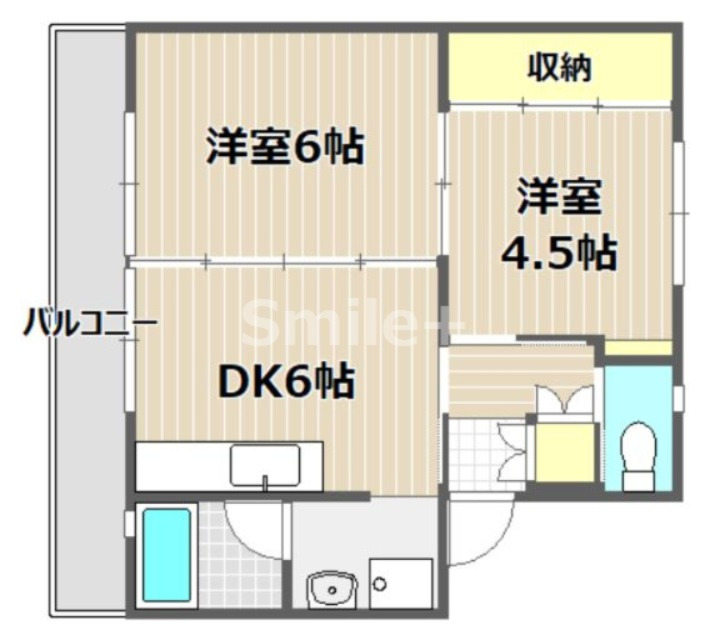 【ビレッジハウス和気２号棟の間取り】