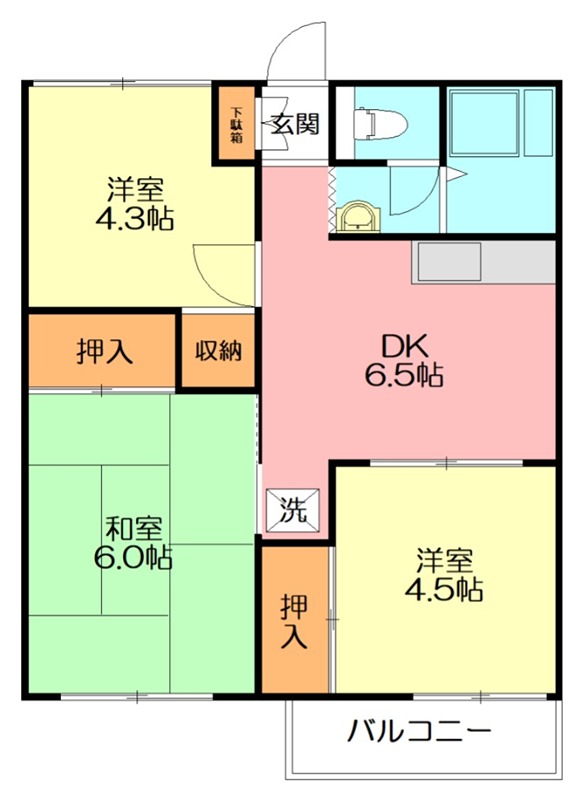 エスポワール風祭Aの間取り