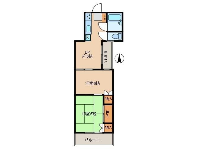 大和市福田のマンションの間取り