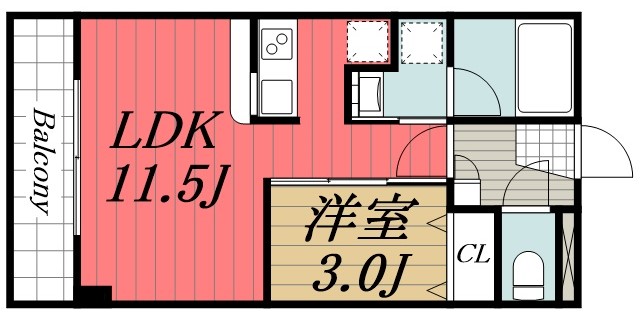 千葉市中央区亀井町のマンションの間取り