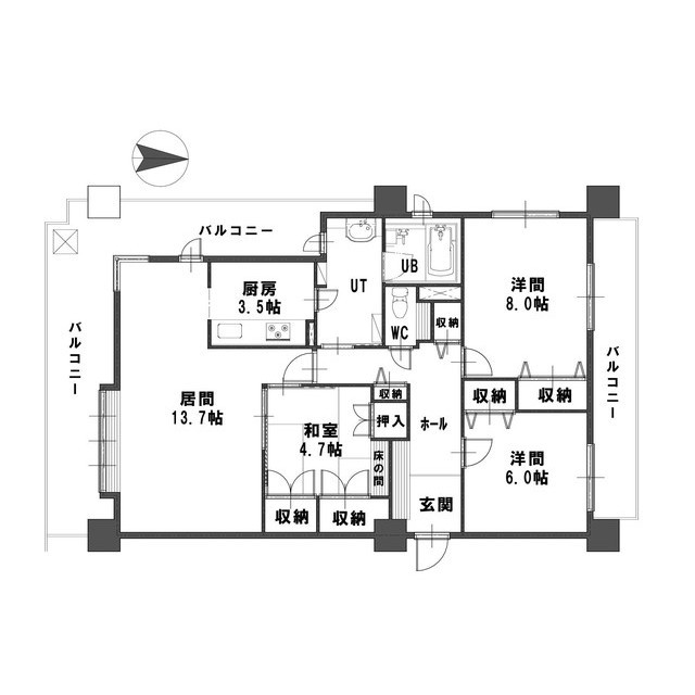 ローザンヌ南９条の間取り