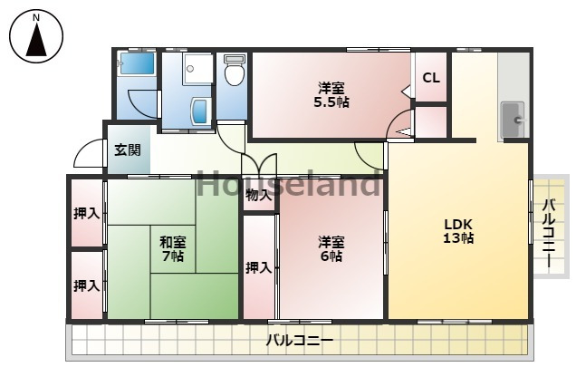 ライジング関戸の間取り