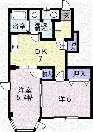 メゾネット比佐津の間取り