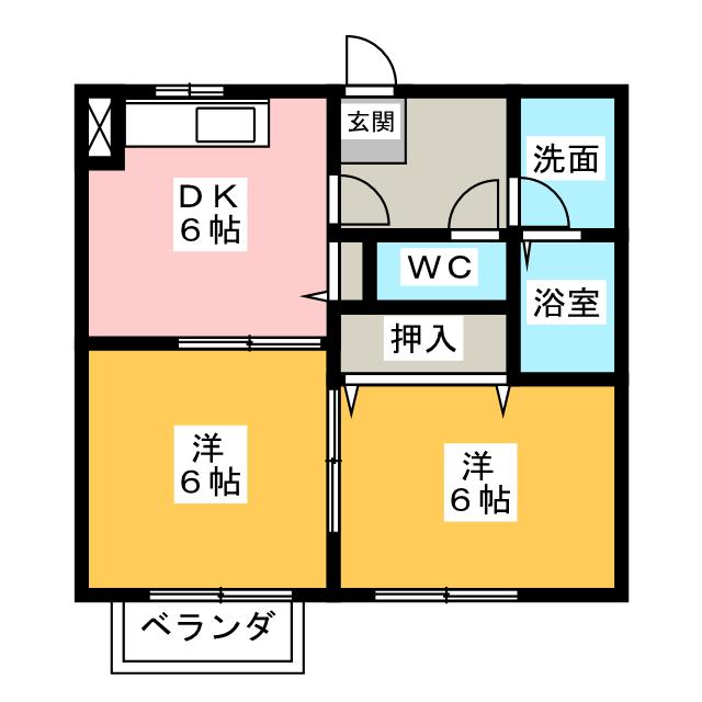 コーポＭＥＩＷＡ　Ｂの間取り