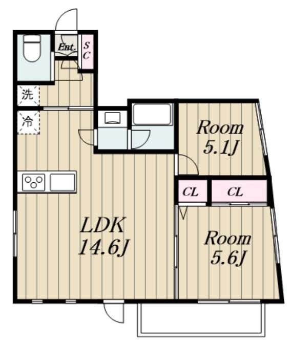 新宿区早稲田南町のマンションの間取り